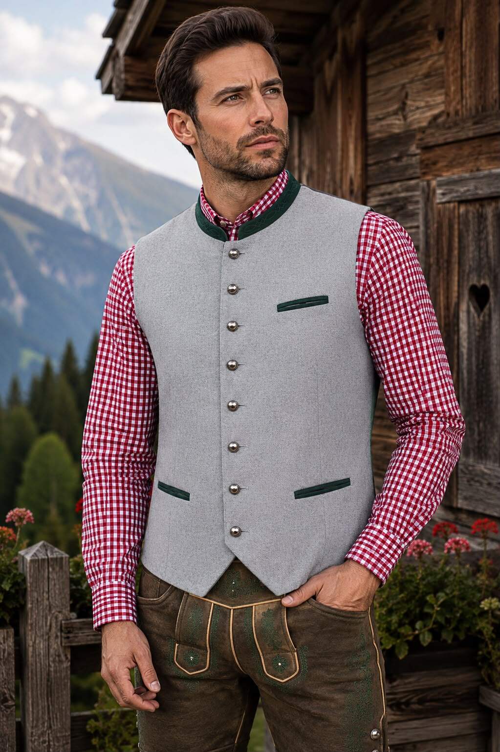 Trachtenhemd-Herren