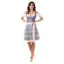 DIRNDL TRACHTENKLEID DAMEN NICOLE IN BLAU/ROSA 3.TLG 42