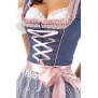 DIRNDL TRACHTENKLEID DAMEN NICOLE IN BLAU/ROSA 3.TLG 42