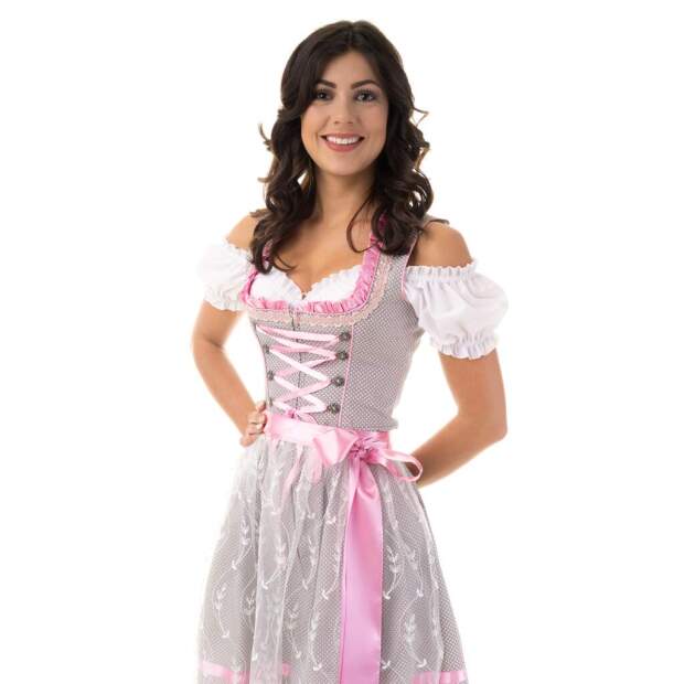 DIRNDL TRACHTENKLEID DAMEN NICOLE  3.TLG Grau 38