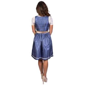 EMELY Dirndl Trachtenkleid Damen 2:TLG Blau/Natur 44