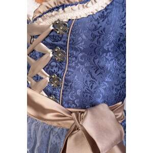 EMELY Dirndl Trachtenkleid Damen 2:TLG Blau/Natur 44