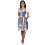 EMELY Dirndl Trachtenkleid Damen 2:TLG Blau/Natur 44