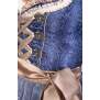 EMELY Dirndl Trachtenkleid Damen 2:TLG Blau/Natur 44