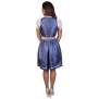 EMELY Dirndl Trachtenkleid Damen 2:TLG Blau/Rosa 38