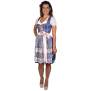 EMELY Dirndl Trachtenkleid Damen 2:TLG Blau/Rosa 38