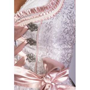 EMELY Dirndl Trachtenkleid Damen 2:TLG Grau/Rosa 36