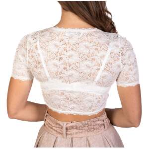 Trachtl DARIA Trachten Damen Dirndlbluse Spitze - Weiß/Creme 44