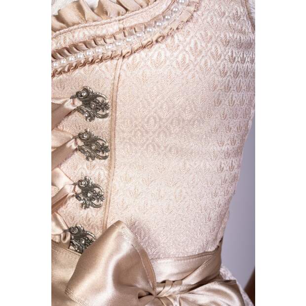 Vicky Dirndl Trachtenkleid Damen 2:TLG Cremeweiss/Gold 40