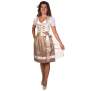 Vicky Dirndl Trachtenkleid Damen 2:TLG Cremeweiss/Gold 40