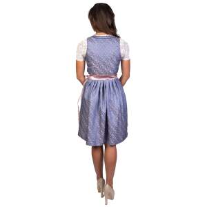 Trachtl - Midi Dirndl Alissa  2.Tlg Blau/Rosa 42