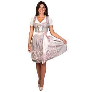 Trachtl - Midi Dirndl Alissa 2.Tlg Khaki/Rosa 36