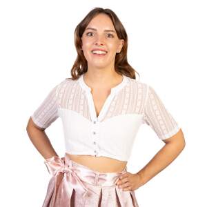 Trachtl-CLAUDIA Dirndlbluse SpitzeDirndl Weiss