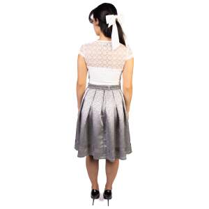 Trachtl Giselle Faltenrock mit Gürtel 38 Grau/Schwarz