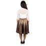 Trachtl Giselle Faltenrock mit Gürtel 38 Khaki/Rose