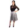 Trachtl Giselle Faltenrock mit Gürtel 44 Grau/Schwarz