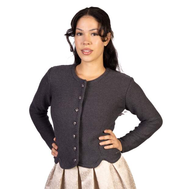 Trachtl Jacke -  Strickjacke 44 Anthrazit
