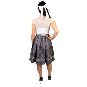 Trachtl Giselle Faltenrock mit Gürtel 36 Schwarz/Grau