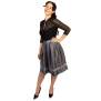 Trachtl Giselle Faltenrock mit Gürtel 36 Schwarz/Grau