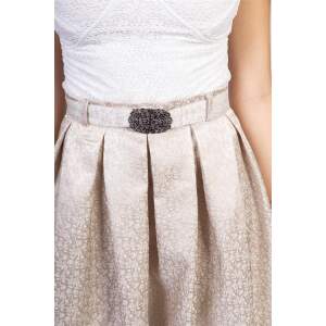 Trachtl Giselle Faltenrock mit Gürtel 38 Beige/Weiss