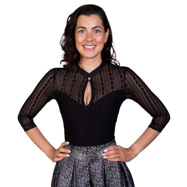 Trachtl - HELENE Damen Dirndlbody schwarz 34